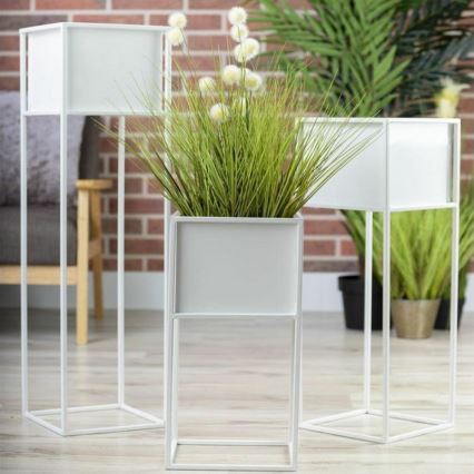 Blomställ 70x24 cm vit