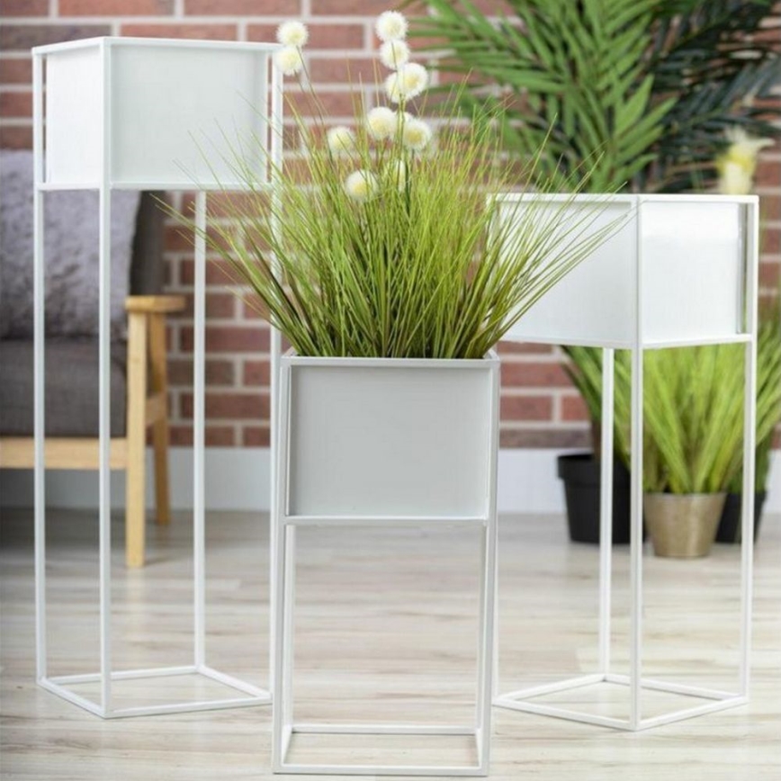 Blomställ 70x24 cm vit