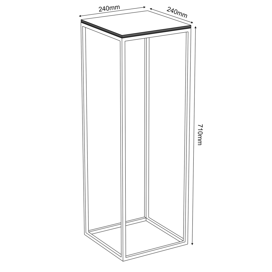 Blomställ 70x24 cm vit