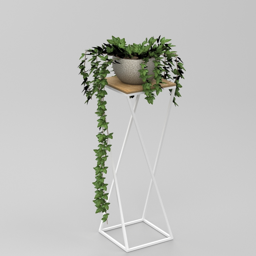 Blomställ 70x24 cm vit