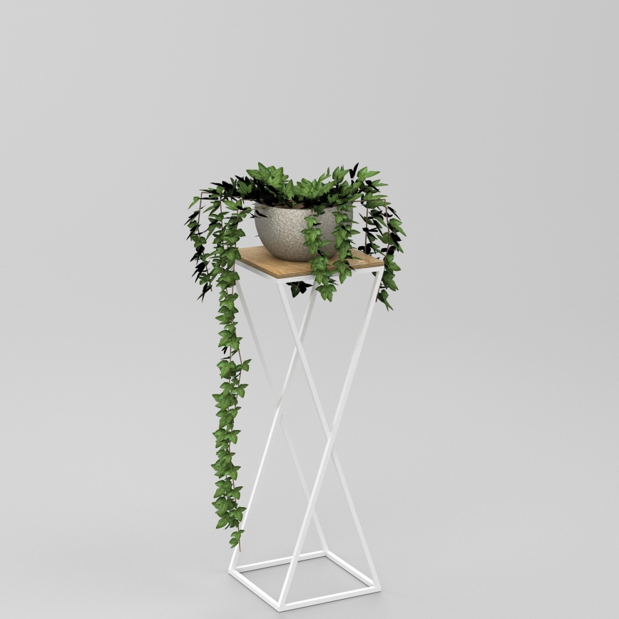 Blomställ 70x24 cm vit