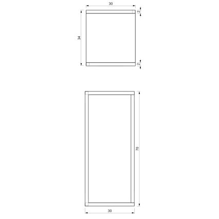 Blomställ 70x30x34 cm svart