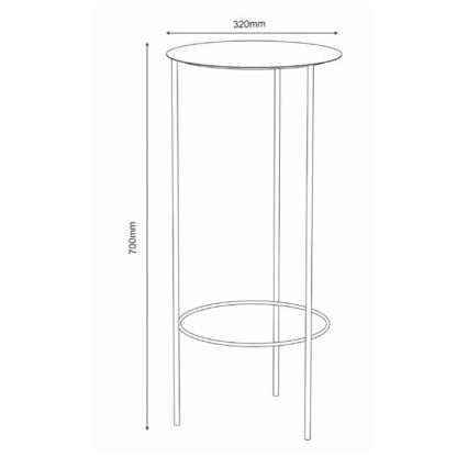 Blomställ 70x32 cm gyllene