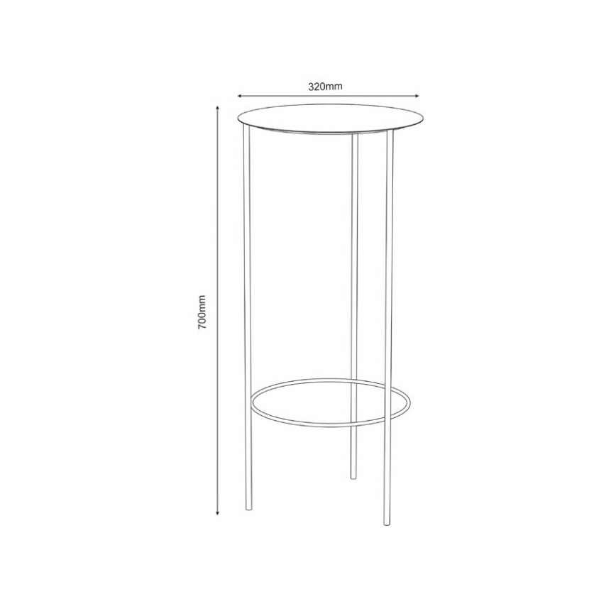Blomställ 70x32 cm gyllene