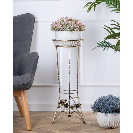 Blomställ 72x28 cm guld