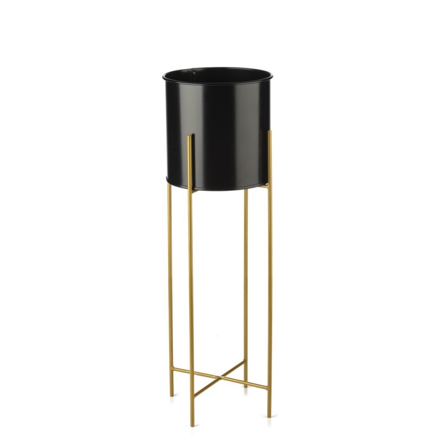 Blomställ 75x17 cm svart/guld