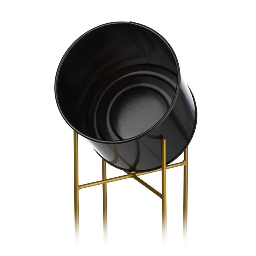 Blomställ 75x17 cm svart/guld