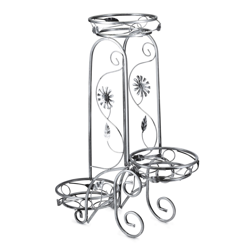 Blomställ 88x65 cm silver