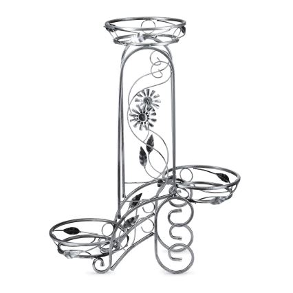 Blomställ 88x65 cm silver