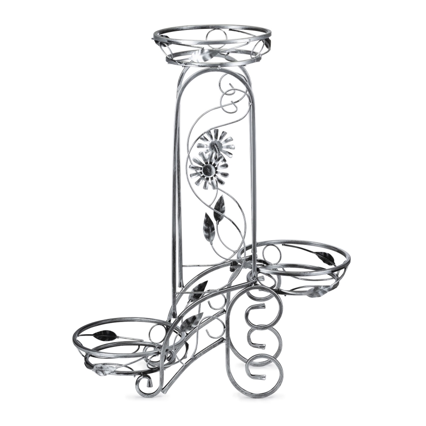 Blomställ 88x65 cm silver