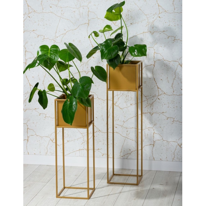Blomställ 90x24 cm guld