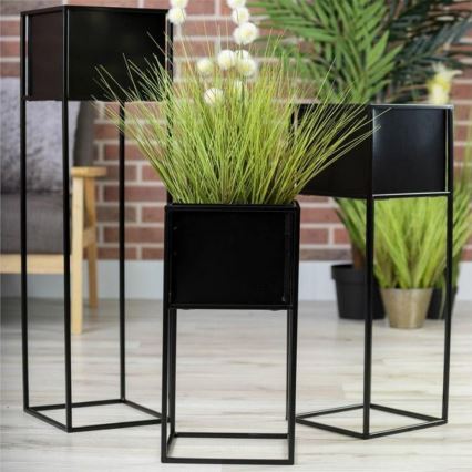 Blomställ 90x24 cm svart