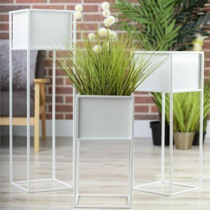 Blomställ 90x24 cm vit