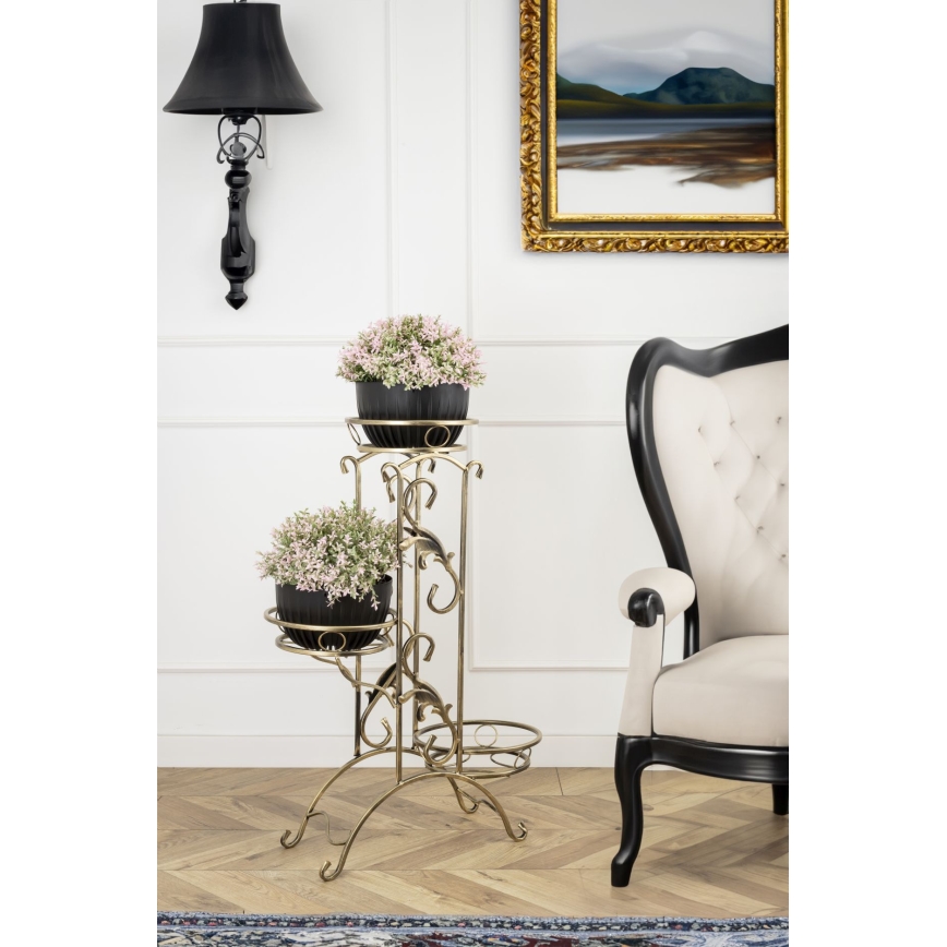 Blomställ 90x65 cm guld