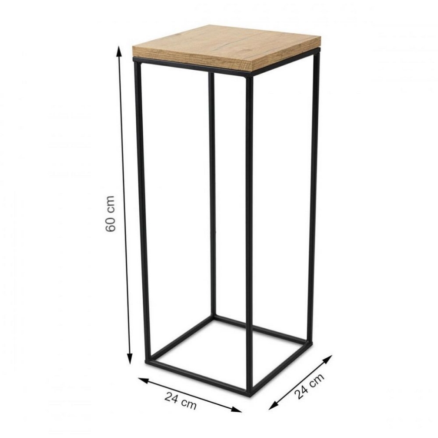 Blomställ BASICLOFT 60x24 svart/brun
