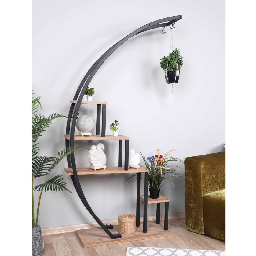Blomställ GARDEN 180x85 cm brun/svart
