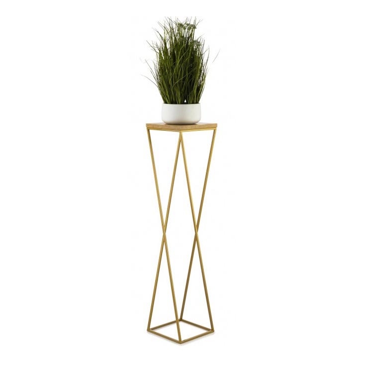 Blomställ LOFT 100x24 cm gyllene/brun