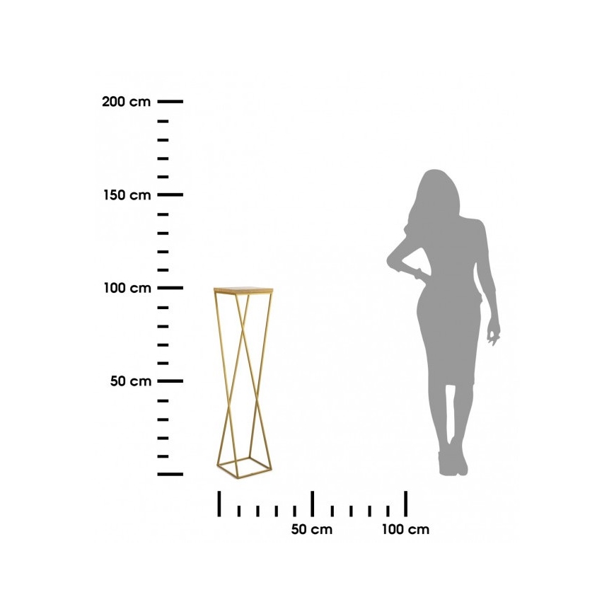 Blomställ LOFT 100x24 cm gyllene/brun