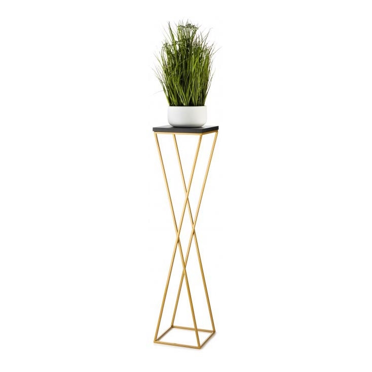 Blomställ LOFT 100x24 cm gyllene/svart