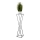 Blomställ LOFT 100x24 cm svart/vit