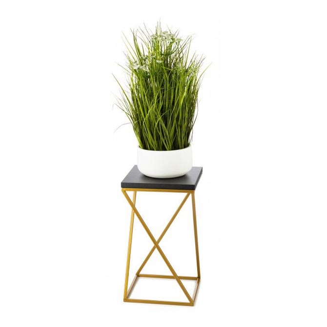 Blomställ LOFT 40x24 cm gyllene/svart