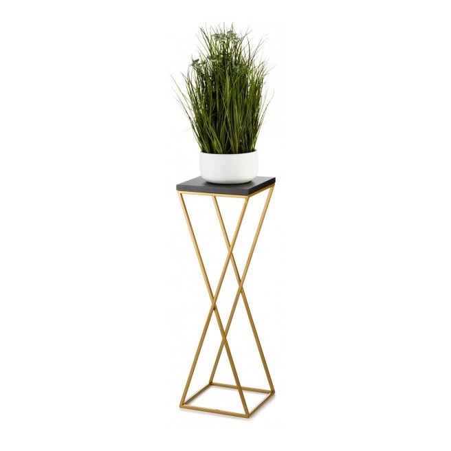 Blomställ LOFT 70x24 cm gyllene/svart