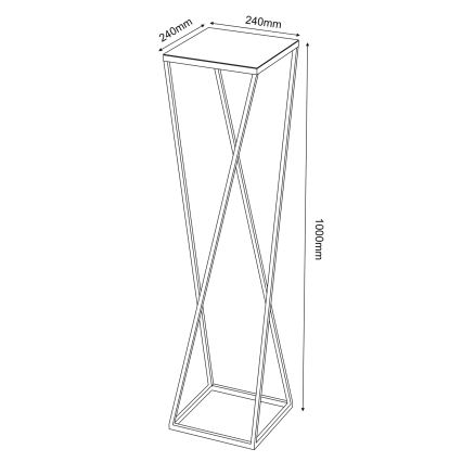 Blomsterställ 100x24 cm guld