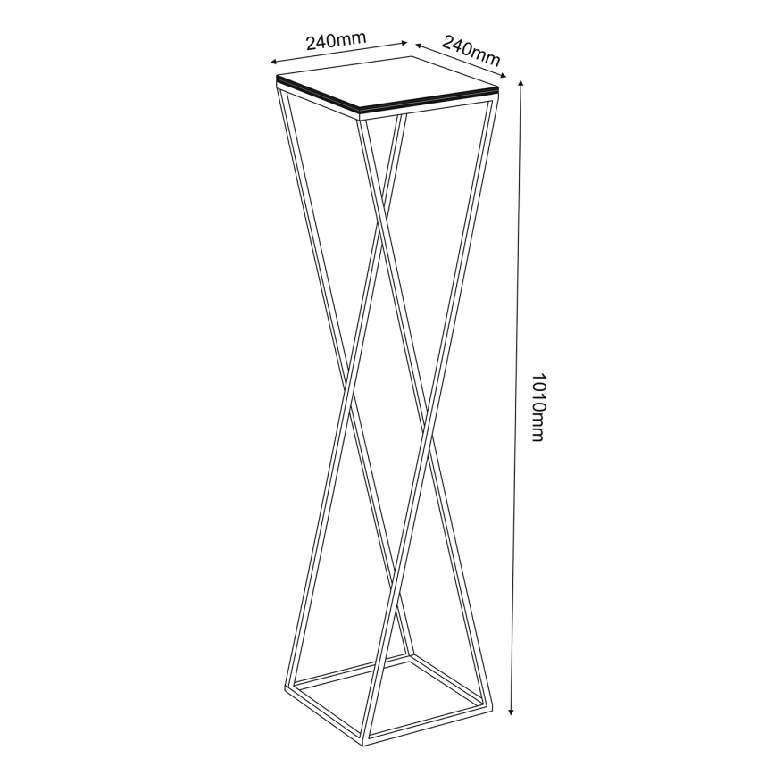 Blomsterställ 100x24 cm svart