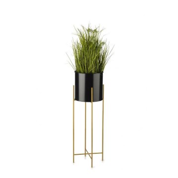 Blomsterställ 75x17 cm svart/guld