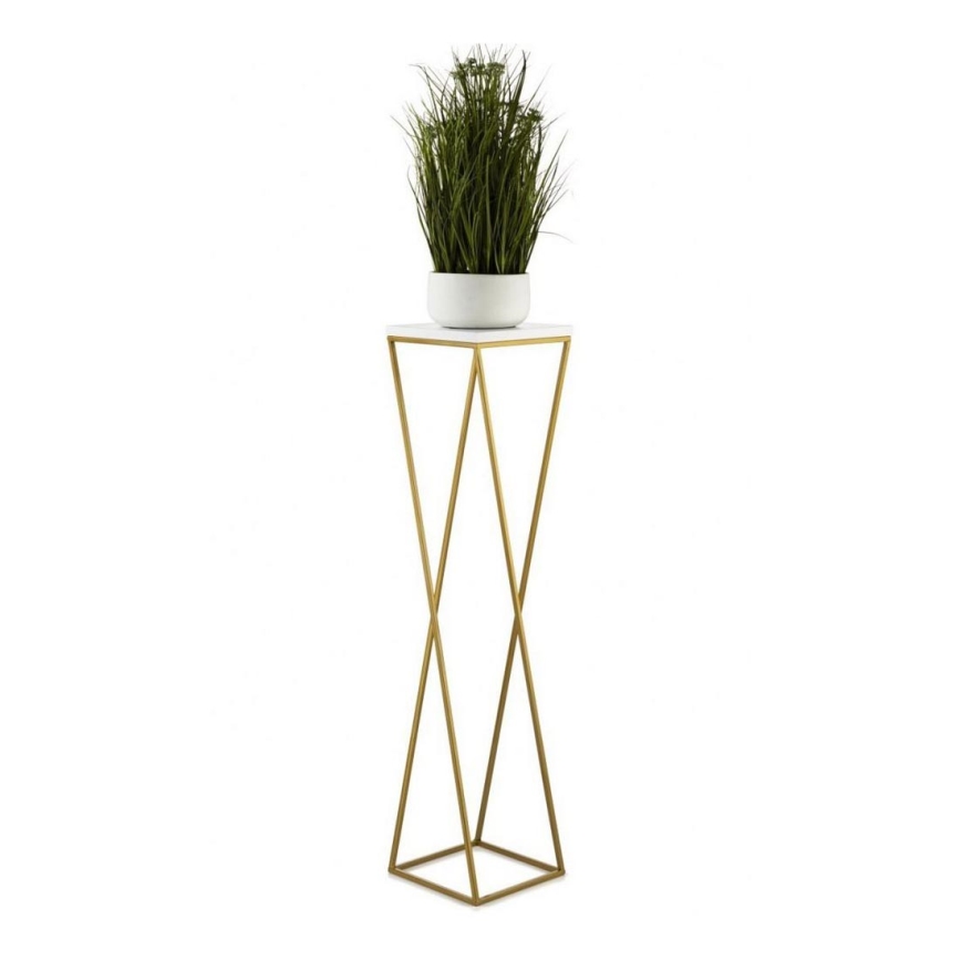 Blomsterställ LOFT 100x24 cm guld/vit
