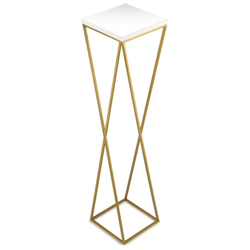 Blomsterställ LOFT 100x24 cm guld/vit