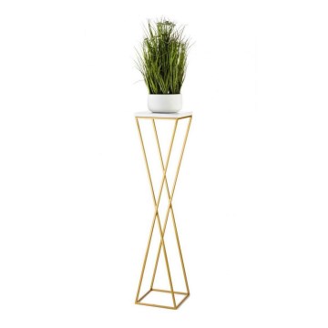 Blomsterställ LOFT 100x24 cm guld/vit