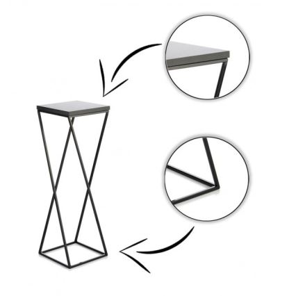 Blomsterställ LOFT 70x24 cm svart