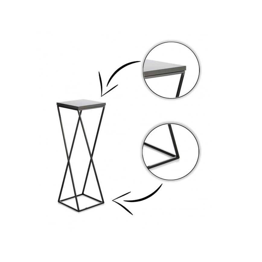 Blomsterställ LOFT 70x24 cm svart