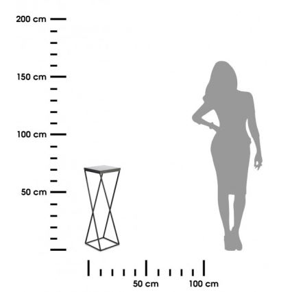 Blomsterställ LOFT 70x24 cm svart