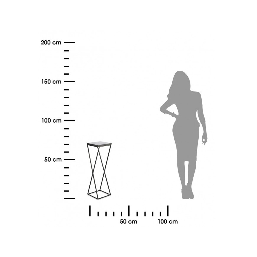 Blomsterställ LOFT 70x24 cm svart