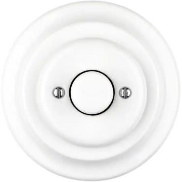 Bohemia-Design - Porslinsretro vriddimmer med ram 250 V/10 A vit