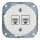 Bohemia-Design -Retro ethernetuttag i porslin utan ram 2x CAT.5E vit