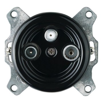 Bohemia-Design - Retro porslin-TV/SAT-W-uttag utan ram svart