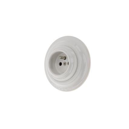 Bohemia-Design - Retro porslinsuttag för hemmet med ram 250V/16A vitt