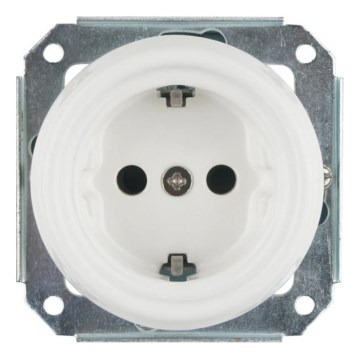 Bohemia-Design - Retro vägguttag i porslin utan ram SCHUKO 250V/16A vitt