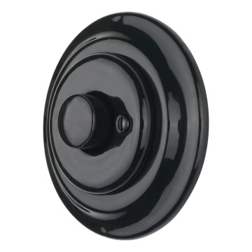 Bohemia-Design - Retro vriddimmer i porslin med ram 250V/10A svart