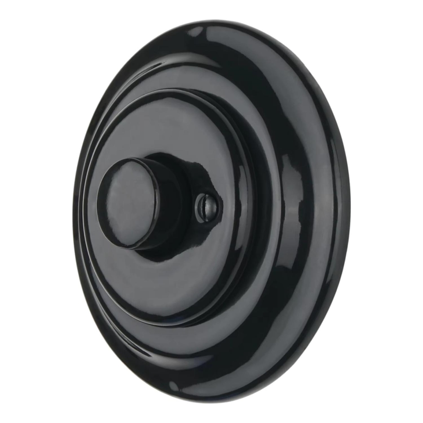 Bohemia-Design - Retro vriddimmer i porslin med ram 250V/10A svart