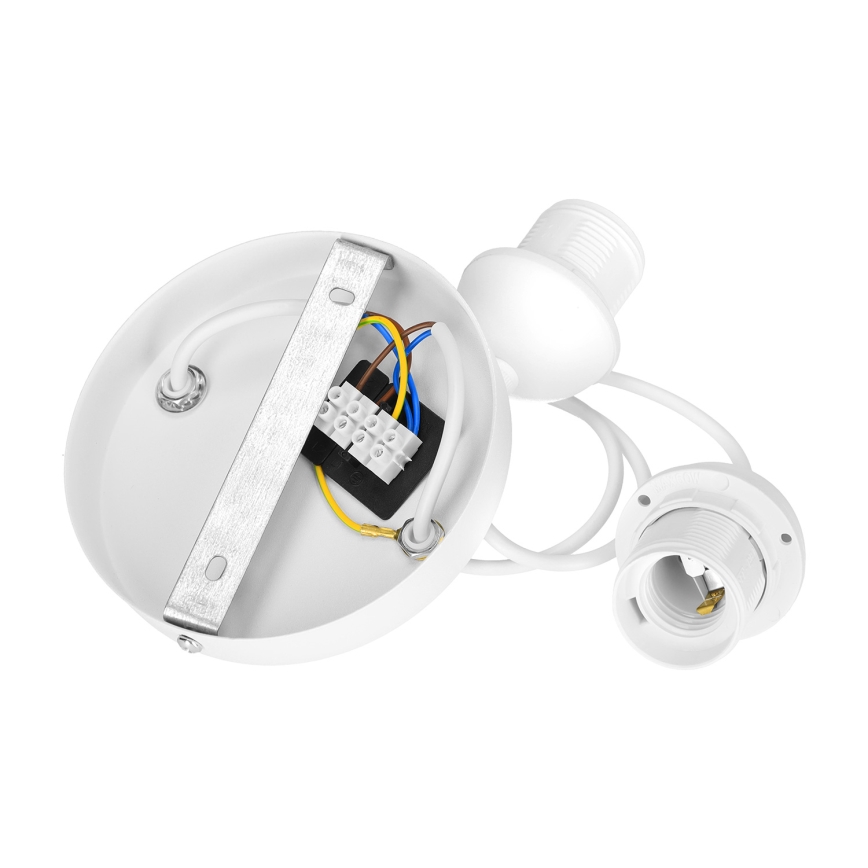 BOHO-hänglampa med sladd 2xE27/60W/230V vit