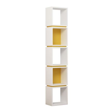 Bohylla MULTI 167x32 cm vit/gul