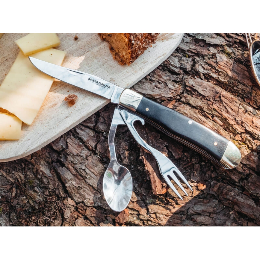 Böker - fickkniv med bestick Magnum Bon Appetite 18,7 cm pakka