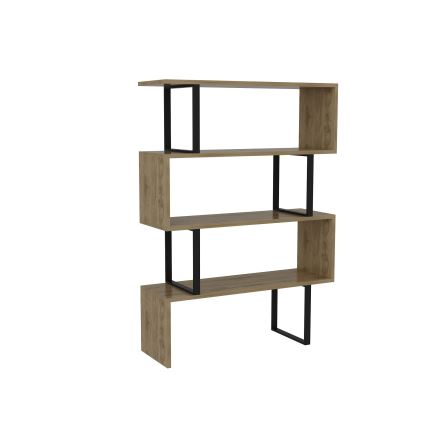 Bokhylla ADRIANA 124x91,5 cm beige/svart