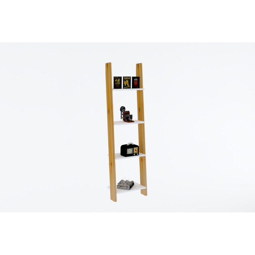 Bokhylla FAYKO 170x49 cm beige/vit