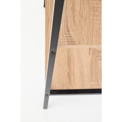 Bokhylla NARVIK 148x60 cm svart/ek sonoma