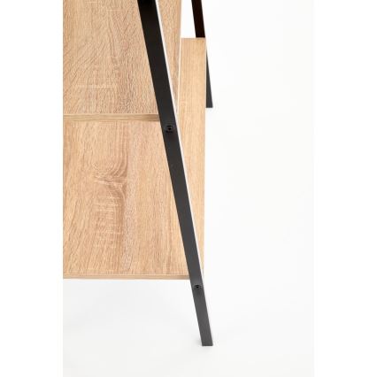 Bokhylla NARVIK 148x60 cm svart/ek sonoma